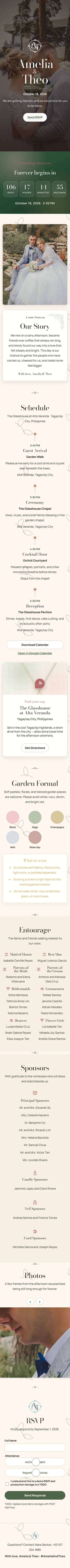 Signature Package Sample — mobile preview