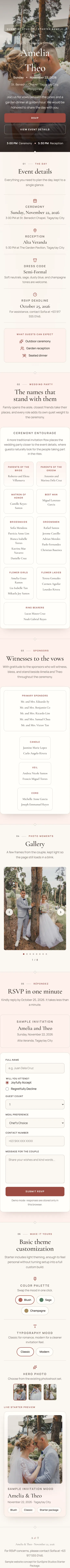 Starter Package Sample — mobile preview